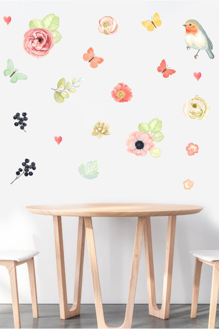 Bahar Heyecanı Çocuk Odası Stickerı