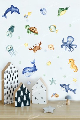 Deniz Altı Dünyası Çocuk Odası Stickerı