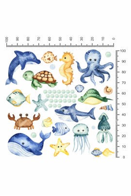 Deniz Altı Dünyası Çocuk Odası Stickerı