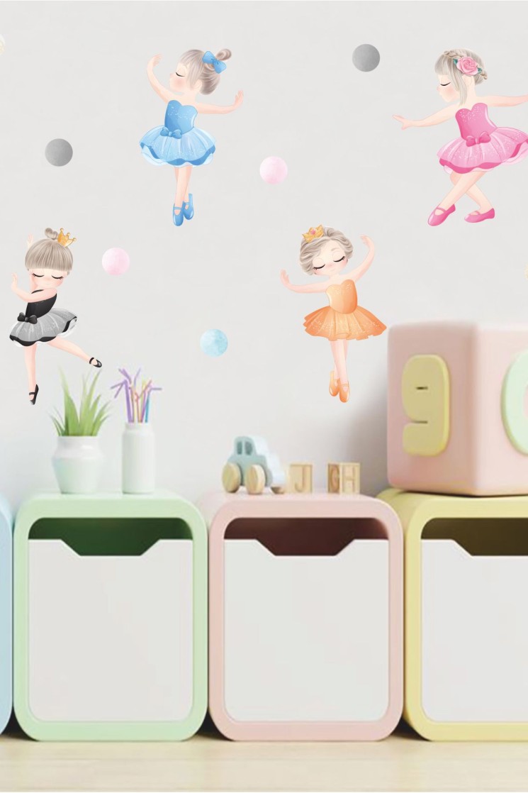 Küçük Balerinler Çocuk Odası Stickerı
