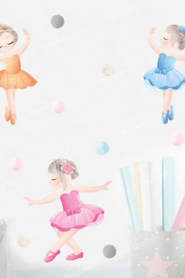 Küçük Balerinler Çocuk Odası Stickerı