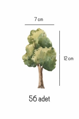 Mini Ağaçlar Çocuk Odası Duvar Stickerı