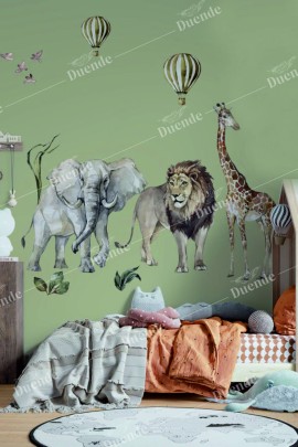 Vintage Safari Çocuk Odası Stickerı