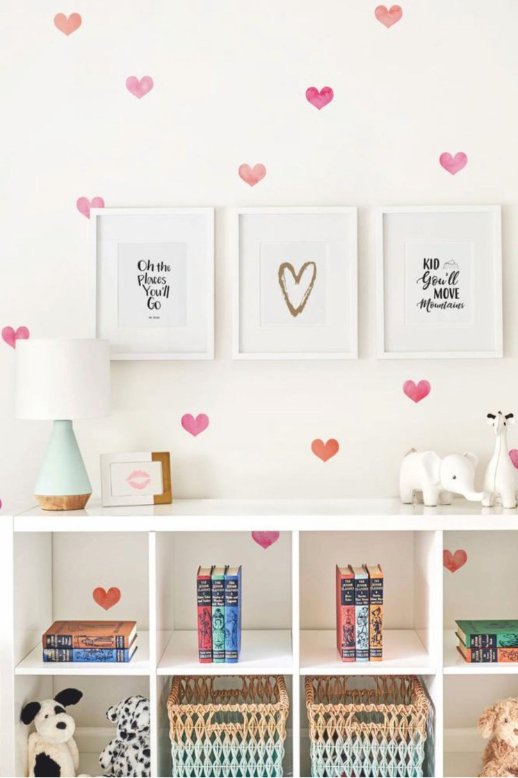 Watercolor Kalpler Çocuk Odası Stickerı