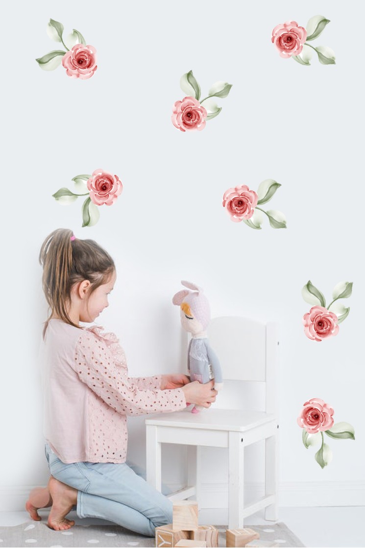 Yaz Çiçekleri Çocuk Odası Stickerı