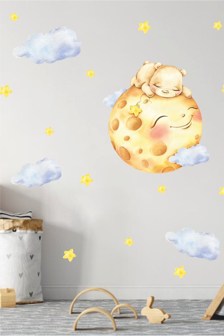 Ayda Ki Ayıcık Çocuk Odası Duvar Stickerı