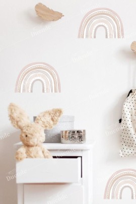 Bej Gökkuşağı Çocuk Odası Stickerı