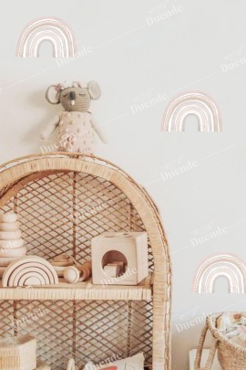 Bej Gökkuşağı Çocuk Odası Stickerı