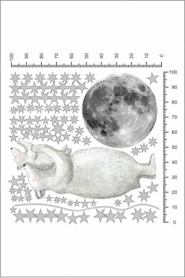 Yavrulu Beyaz Bear Çocuk Odası Stickerı