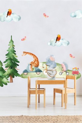Gezgin Arkadaşlar Çocuk Odası Duvar Stickerı