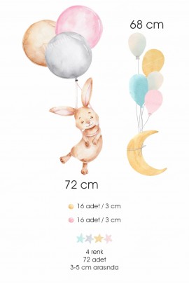 Gezgin Tavşan'ın Yolculuğu Çocuk Odası Stickerı