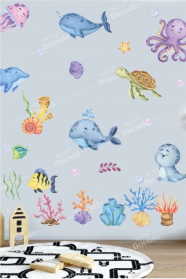 Okyanus Serüveni Çocuk Odası Duvar Stickerı