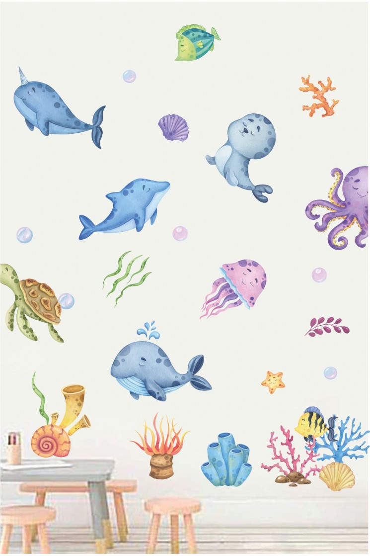Okyanus Serüveni Çocuk Odası Duvar Stickerı