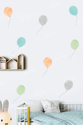 Renkli Balonlar Çocuk Odası Stickerı