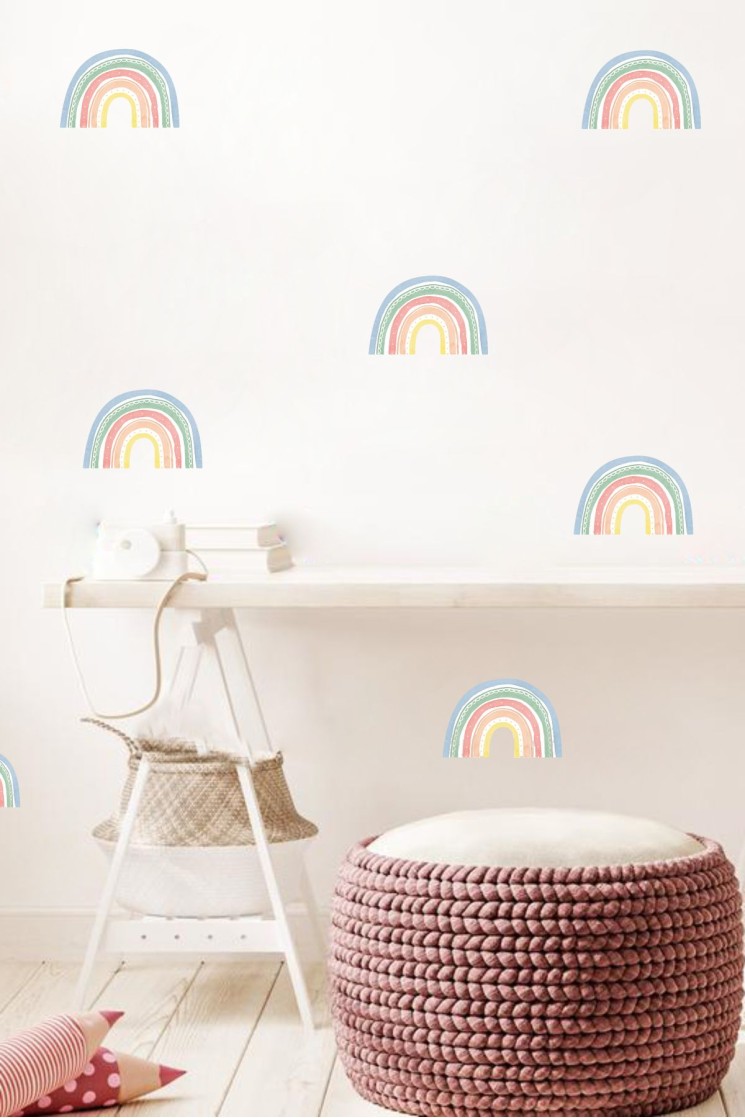Renkli Gökkuşağı Çocuk Odası Stickerı