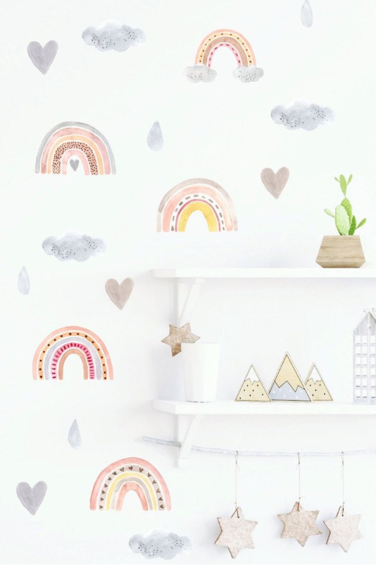 Soft Gökkuşağı Çocuk Odası Stickerı