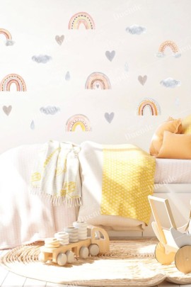 Soft Gökkuşağı Çocuk Odası Stickerı
