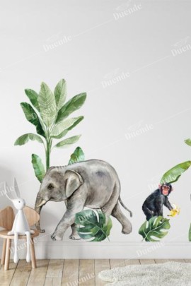 Tropikal Safari Çocuk Odası Stickerı