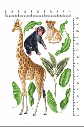 Tropikal Safari Çocuk Odası Stickerı