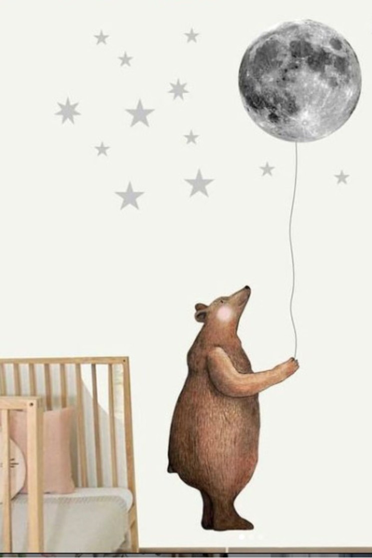 Kahverengi Bear Çocuk Odası Stickerı