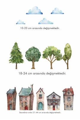 İskandinav Evleri Çocuk Odası Stickerı